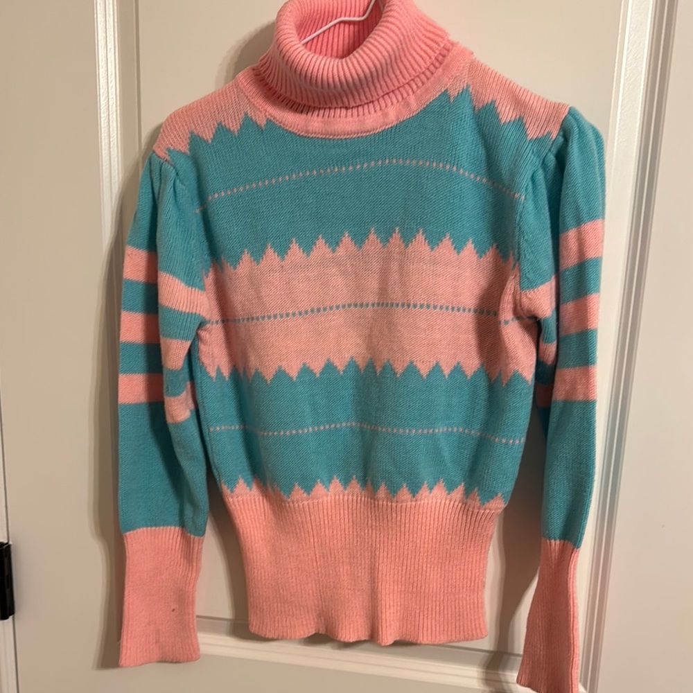 Colorful Women's Turtleneck Sweater